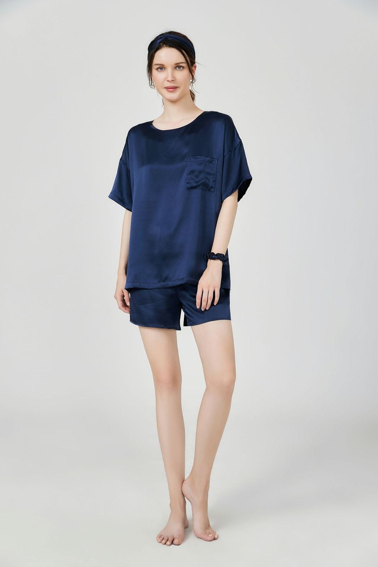 pyjashort en soie femme