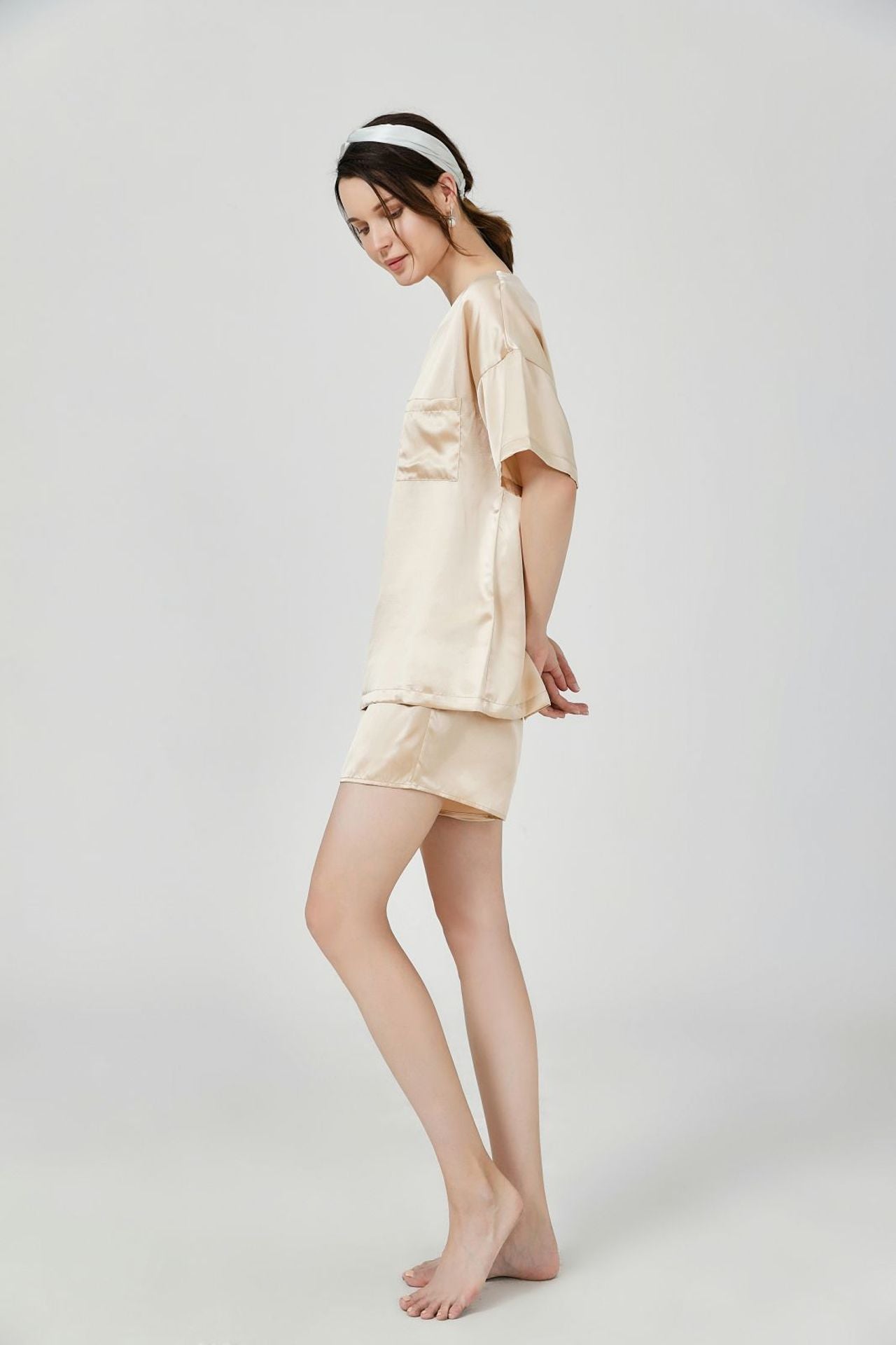 pyjashort en soie femme