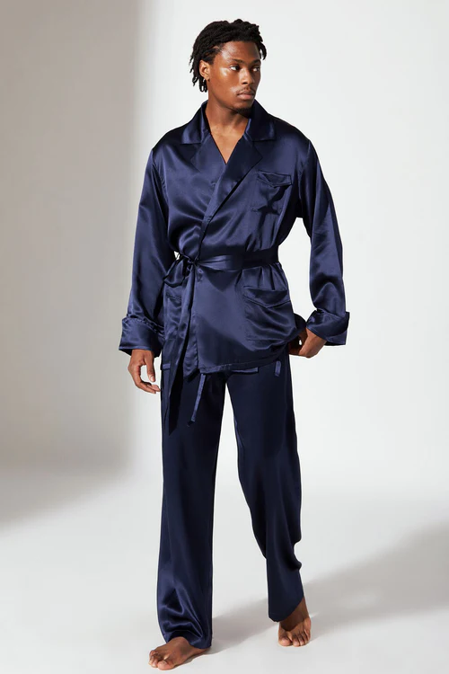 Pyjama en soie Homme kimono et pantalon