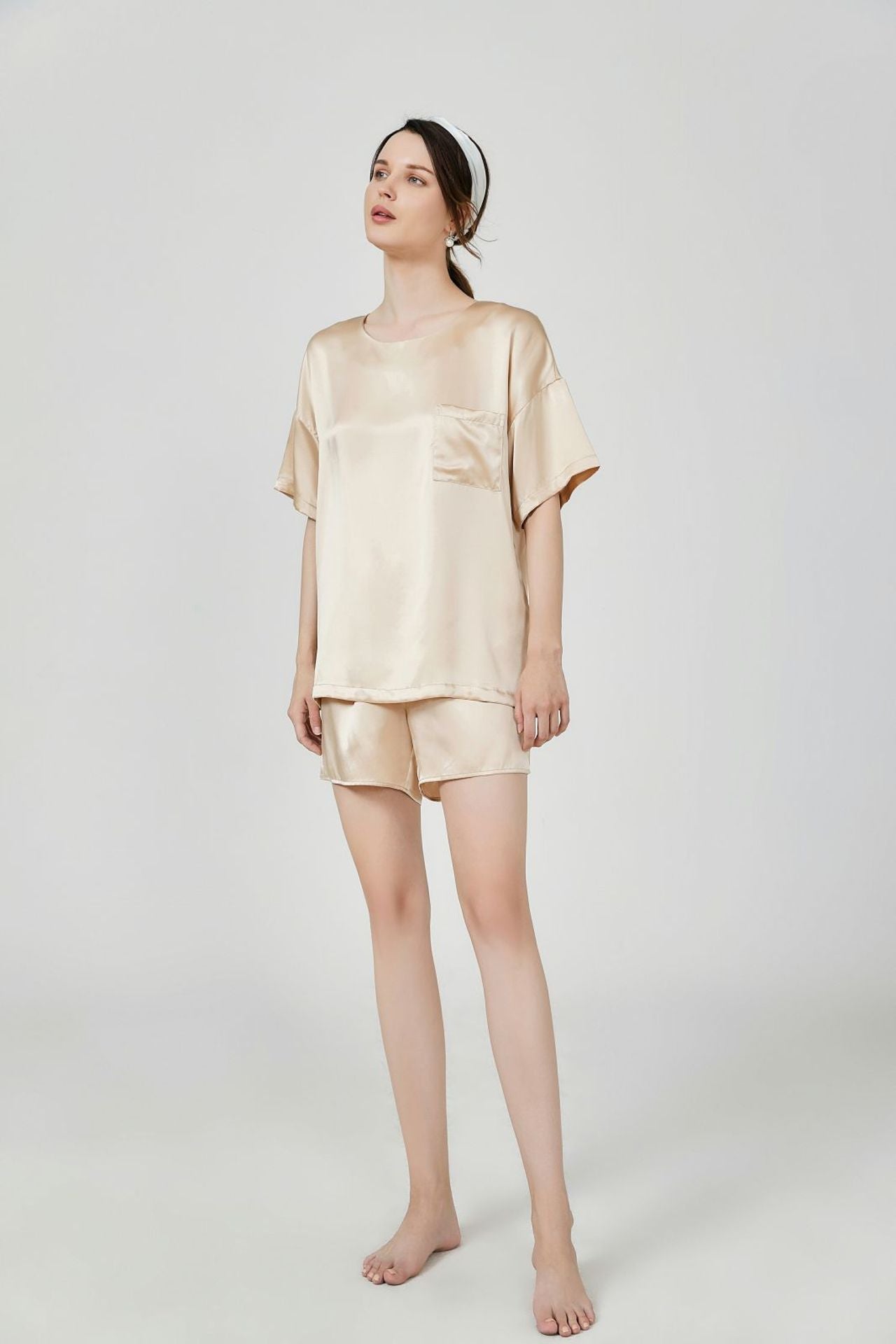 pyjashort en soie femme