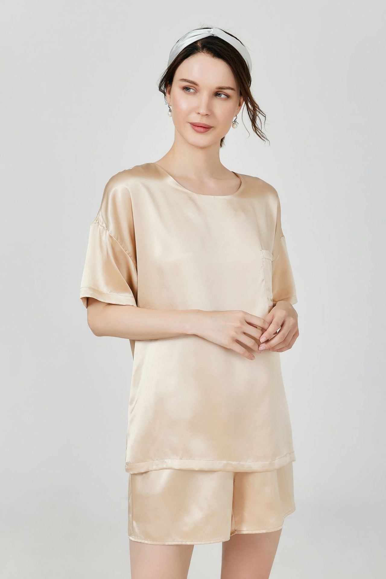 pyjashort en soie femme