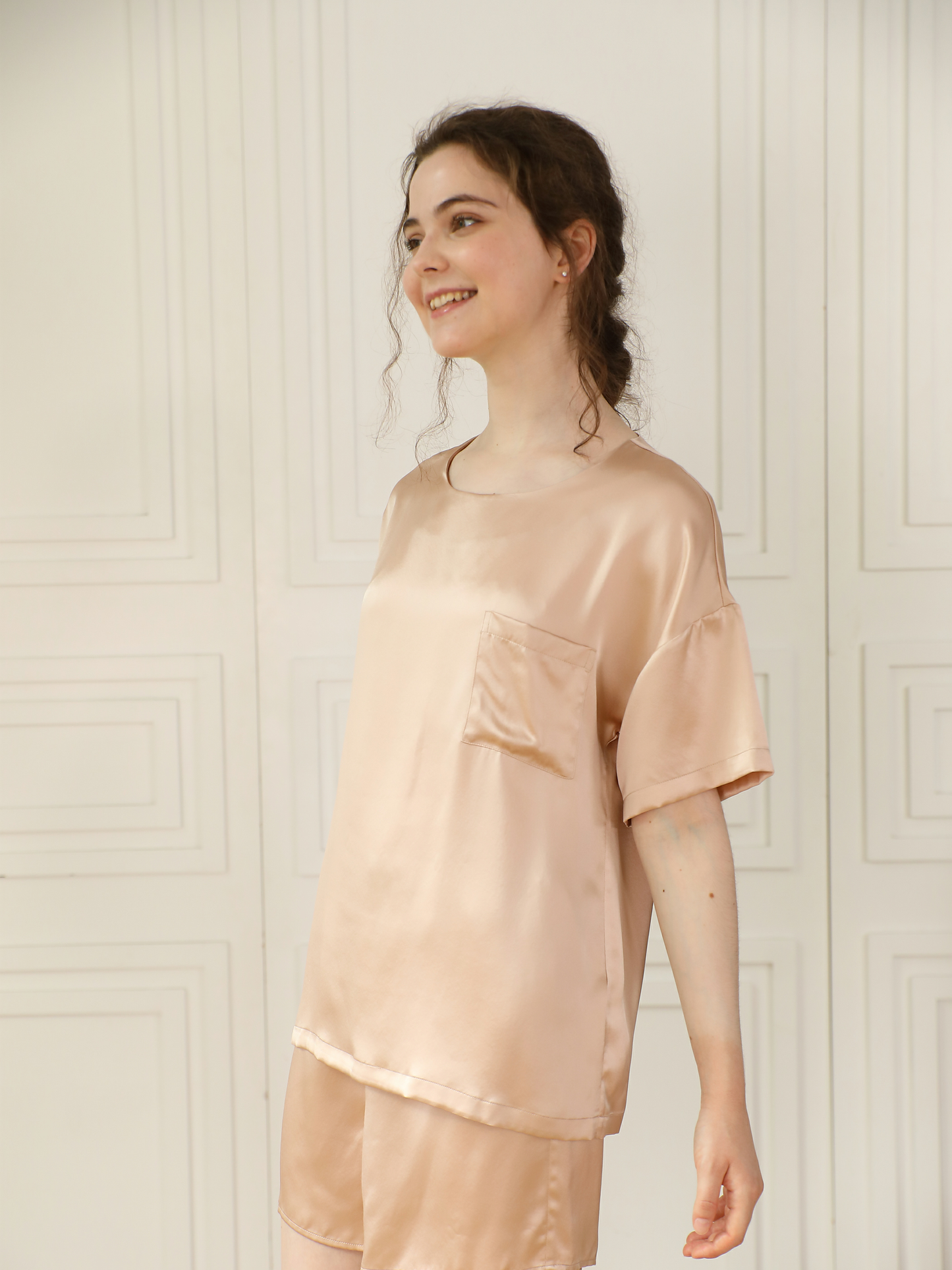 pyjashort en soie femme