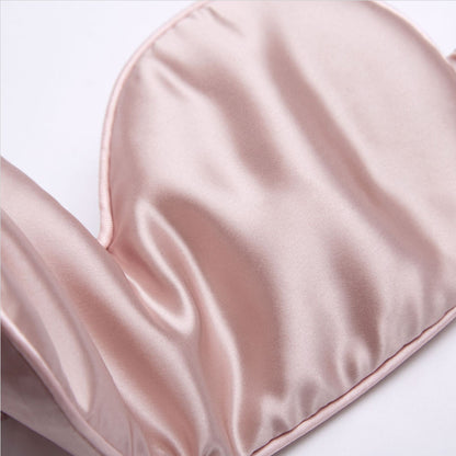 Luksus sovemaske i 100 % ren silke med strikk