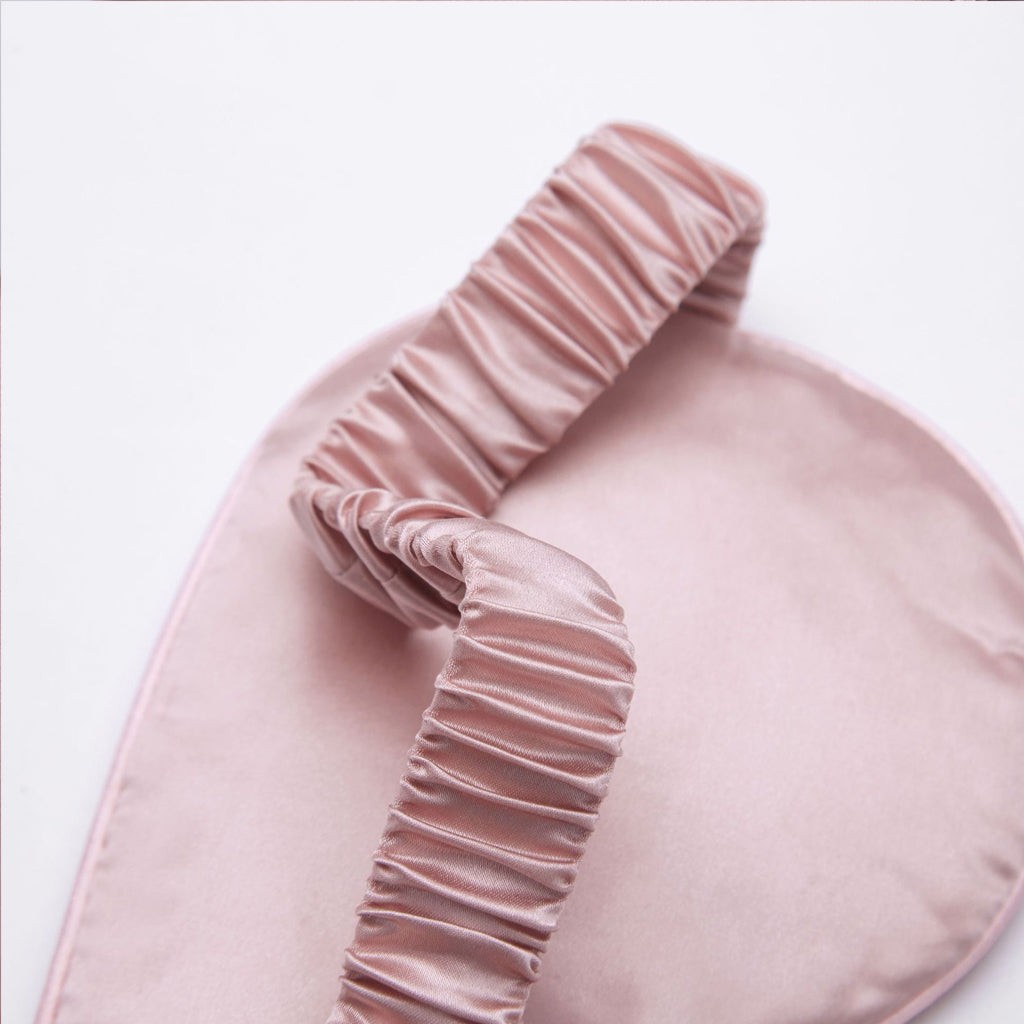 Luksus sovemaske i 100 % ren silke med strikk