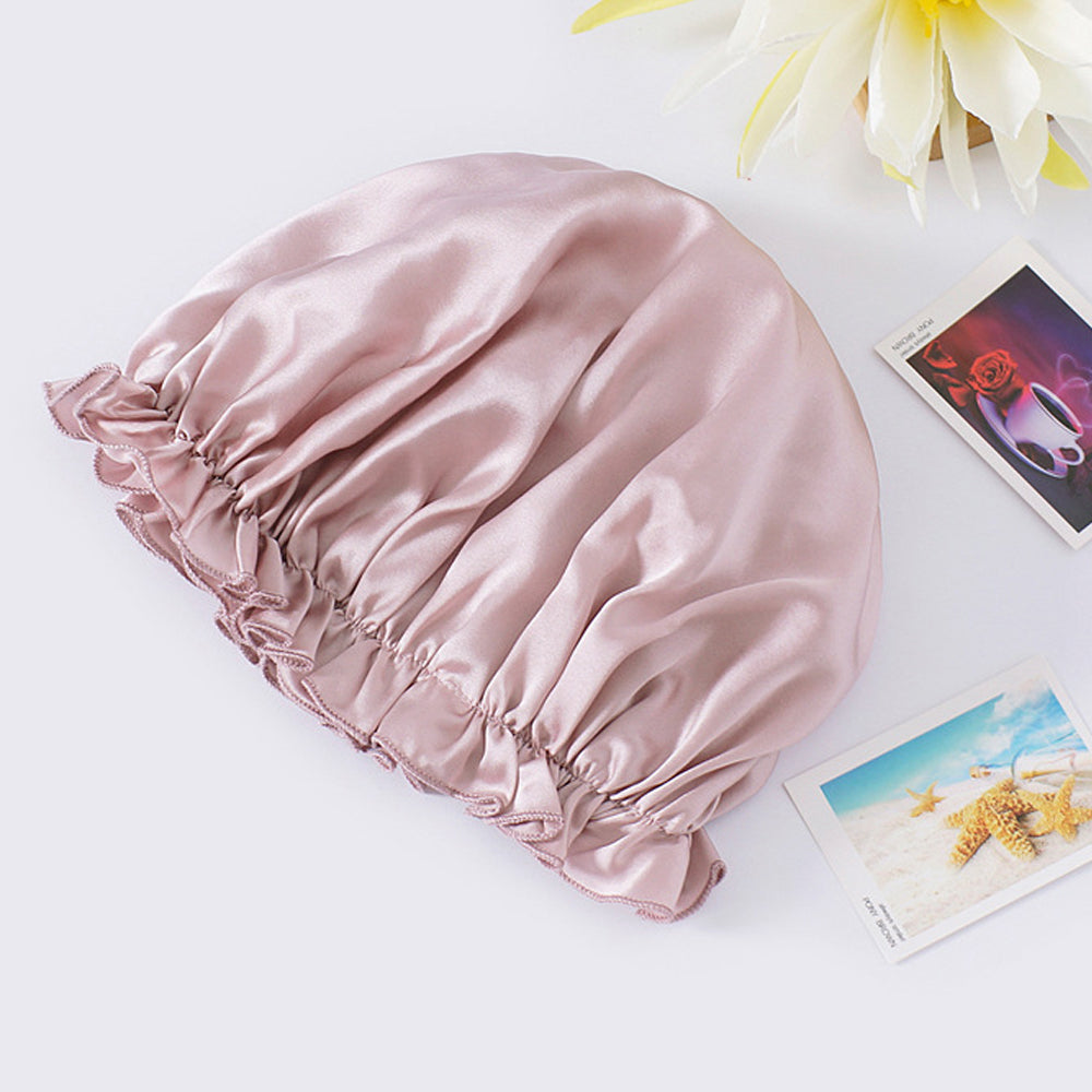 100% Pure Silk Elastic Sleep Cap