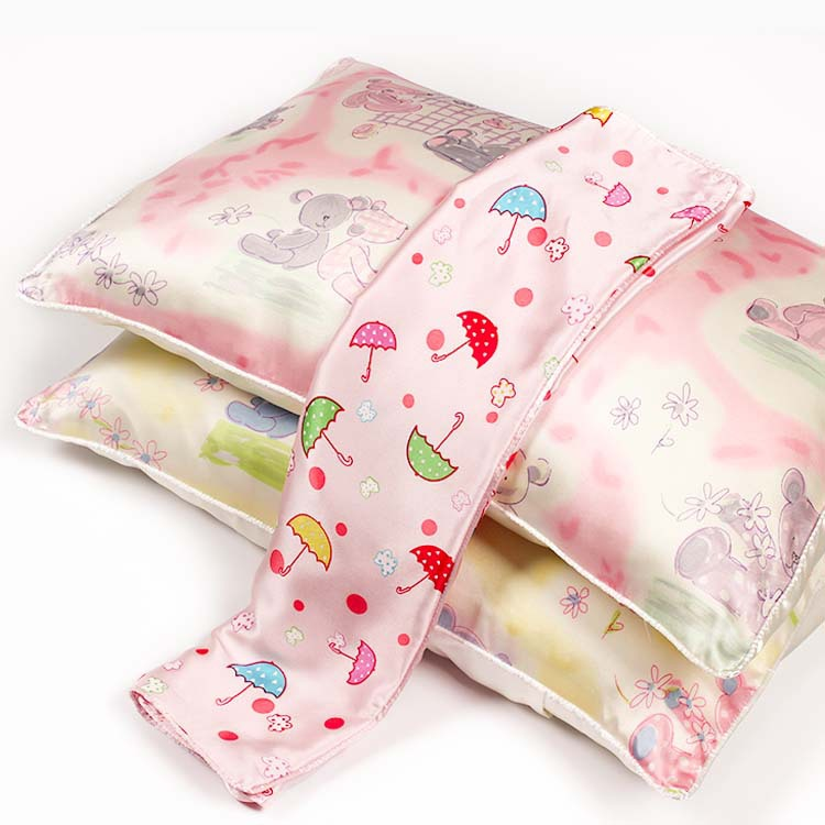 Printed silk baby pillowcase 30 x 50