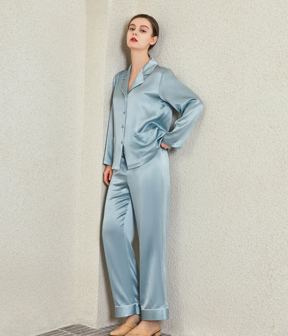 22 momme women's long-sleeved silk pajamas