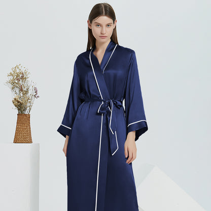 19/22 mommes women's dressing gown silk kimono mid-length