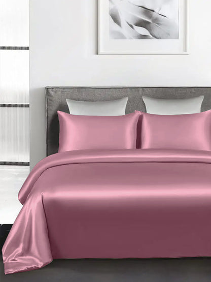 22 mommes silk 4-piece bedding set (1 fitted sheet + 1 duvet cover + 2 pillowcases)
