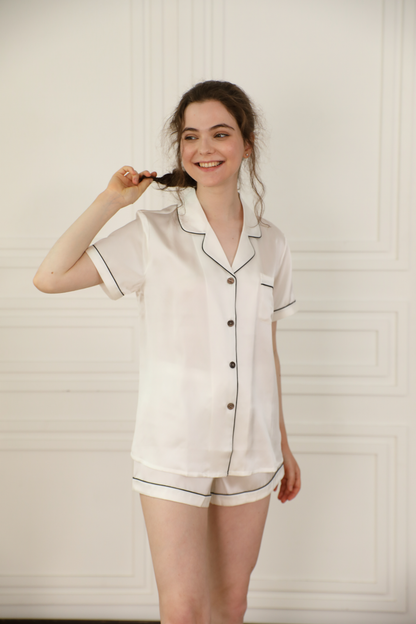 Pyjama  shorts soie pour femmes