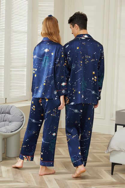 pyjama assorti couple en soie
