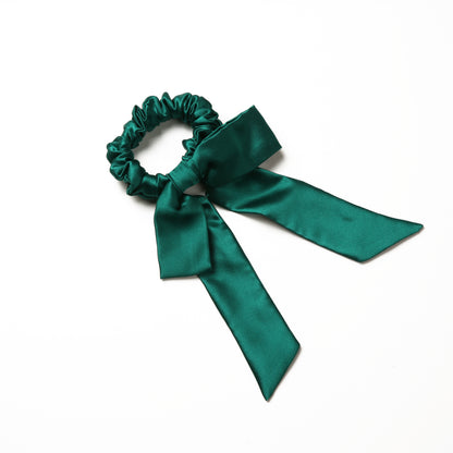 Women's silk scrunchies with bowknot