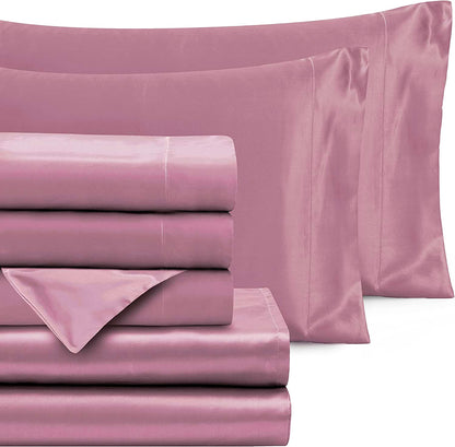 22 mommes silk 4-piece bedding set (1 fitted sheet + 1 duvet cover + 2 pillowcases)