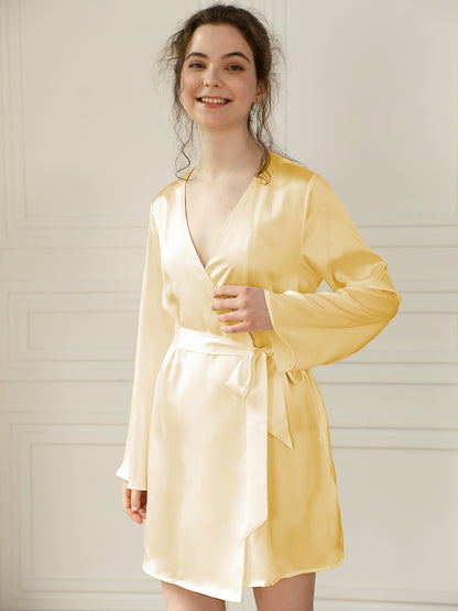 Women's mini silk dressing gown